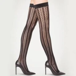 Bas Autofixant Graphique Wolford Romance