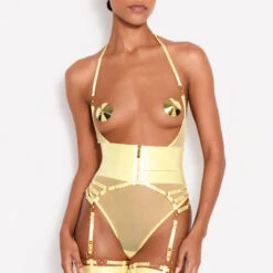 Body Ouvert Bordelle Dia Range -Vêtements Soldes body bordelle dia range citron 4