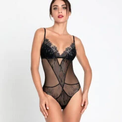 Body Lise Charmel Les Nuits Chics -Vêtements Soldes body lise charmel les nuits chics noir argent 3