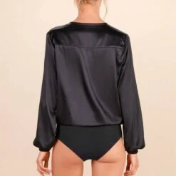 Body Bodhi En Soie Pain De Sucre Homewear -Vêtements Soldes body pain de sucre homewear noir 4
