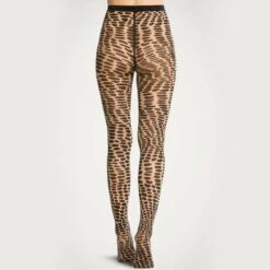 Collant Animal 20 Deniers Wolford Croco -Vêtements Soldes collant wolford croco beige noir 2
