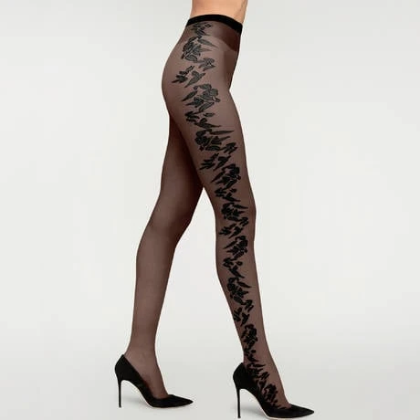 Collant 20 Deniers Wolford Monogram Flower 3 Collant 20 Deniers Wolford Monogram Flower – Image 3