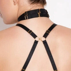 Collier Double Bordelle Cadi Range -Vêtements Soldes collier bordelle cadi range noir 2