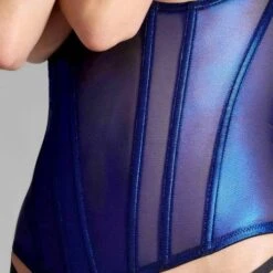 Corset Seins Nus Maison Close Blue Angel -Vêtements Soldes corset maison close blue angel bleu marine 4