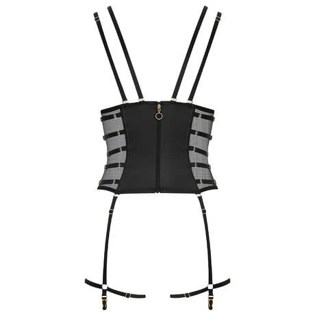 Corset Seins Nus Porte-jarretelles Maison Close Chambre Noire 4 Corset Seins Nus Porte-jarretelles Maison Close Chambre Noire – Image 4