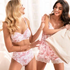 Culotte Haute Antigel Jungle De Jouy -Vêtements Soldes culotte antigel jungle de jouy blanc rose 4