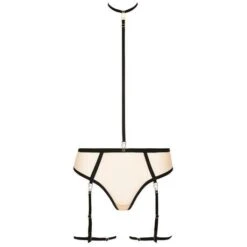 Culotte Ouverte Avec Harnais Atelier Amour Insoutenable Légèreté -Vêtements Soldes culotte atelier amour insoutenable legerete beige noir 1