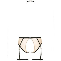 Culotte Ouverte Avec Harnais Atelier Amour Insoutenable Légèreté -Vêtements Soldes culotte atelier amour insoutenable legerete beige noir 3