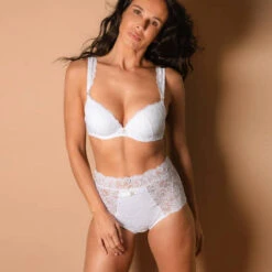 Culotte Haute En Dentelle Aubade Mon Bijou -Vêtements Soldes culotte aubade mon bijou blanc 4