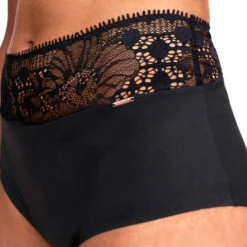 Culotte Haute Menstruelle Dentelle Florale Chantelle Chantelle Life -Vêtements Soldes culotte chantelle chantelle life noir 6