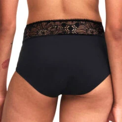 Culotte Haute Menstruelle Dentelle Florale Chantelle Chantelle Life -Vêtements Soldes culotte chantelle chantelle life noir 7