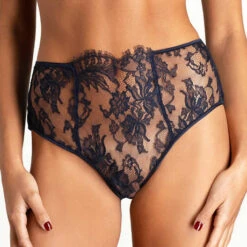 Culotte Haute Ouverte En Dentelle Coco De Mer Hibiscus