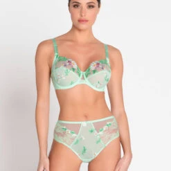 Culotte Haute Lise Charmel Amour Nymphéa -Vêtements Soldes culotte lise charmel amour nymphea vert d eau 5