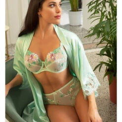 Culotte Haute Lise Charmel Amour Nymphéa -Vêtements Soldes culotte lise charmel amour nymphea vert d eau 6