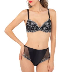 Culotte Haute En Soie Lise Charmel Splendeur Soie -Vêtements Soldes culotte lise charmel splendeur soie noir 5