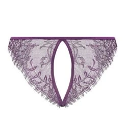 Slip Ouvert En Dentelle Maison Close Villa Satine 7 Slip Ouvert En Dentelle Maison Close Villa Satine -Vêtements Soldes culotte maison close villa satine violet fonce 2