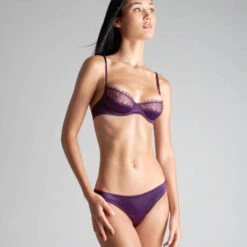 Slip En Dentelle Maison Close Villa Satine -Vêtements Soldes culotte maison close villa satine violet fonce 8
