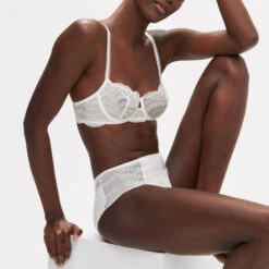 Simone Perele Culotte Haute En Dentelle Simone Pérèle Karma -Vêtements Soldes culotte simone perele karma naturel 3