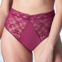 Simone Perele Culotte Haute Simone By SP En Dentelle Simone Pérèle Victoire -Vêtements Soldes culotte simone perele victoire prune 2