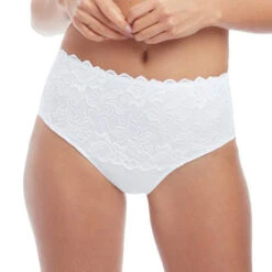Culotte Ventre Plat En Dentelle Wacoal Eglantine -Vêtements Soldes culotte wacoal eglantine blanc 2