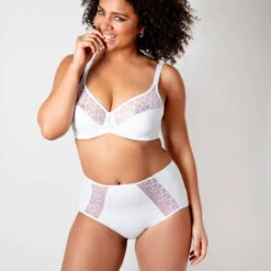 Culotte Haute En Coton Wacoal Lisse -Vêtements Soldes culotte wacoal lisse blanc 3