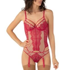 Guêpière Dita Von Teese Maestra -Vêtements Soldes guepiere dita von teese maestra rouge 2