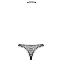 Tanga Harnais Amovible Maison Close Accroche Coeur -Vêtements Soldes harnais lingerie maison close accroche coeur noir 3