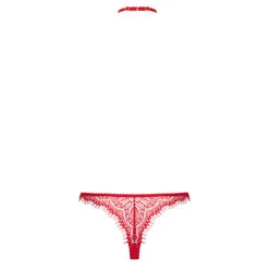 Tanga Harnais Amovible Maison Close Accroche Coeur -Vêtements Soldes harnais lingerie maison close accroche coeur rouge 3