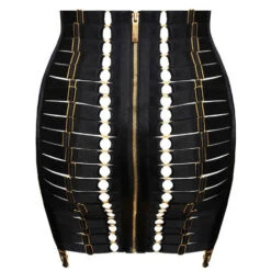 Jupe Porte-jarretelles Bordelle Signature 10 Jupe Porte-jarretelles Bordelle Signature -Vêtements Soldes jupe bordelle signature noir 3