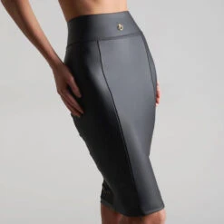 Jupe Crayon Bandes élastiques Maison Close Chambre Noire -Vêtements Soldes jupe maison close chambre noire noir 2