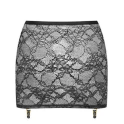 Jupe Porte-jarretelles En Dentelle Maison Close Jeux Magnétiques -Vêtements Soldes jupe maison close jeux magnetiques noir 3