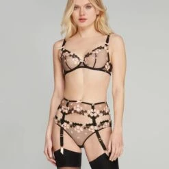 Porte-jarretelles Agent Provocateur Bethanie -Vêtements Soldes porte jarretelles agent provocateur bethanie noir nude 5