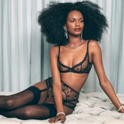 Porte-jarretelles Agent Provocateur Liloe -Vêtements Soldes porte jarretelles agent provocateur liloe noir 5