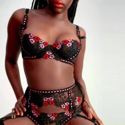 Porte-jarretelles Agent Provocateur Petunia -Vêtements Soldes porte jarretelles agent provocateur petunia noir 8