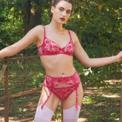 Porte-jarretelles Agent Provocateur Sparkle -Vêtements Soldes porte jarretelles agent provocateur sparkle rose 5