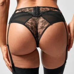 Porte-jarretelles En Dentelle Chantal Thomass Unveil -Vêtements Soldes porte jarretelles chantal thomass unveil noir 2