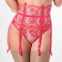 Porte-jarretelles 6 Attaches Dita Von Teese Evelina -Vêtements Soldes porte jarretelles dita von teese evelina rose 2