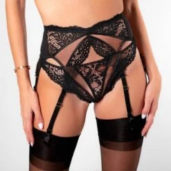 Porte-jarretelles 6 Attaches Dita Von Teese Fauve -Vêtements Soldes porte jarretelles dita von teese fauve noir 2