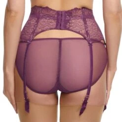 Porte-jarretelles 6 Attaches En Dentelle Dita Von Teese Lurex Lace -Vêtements Soldes porte jarretelles dita von teese lurex lace mauve 3