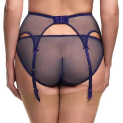 Porte-jarretelles 6 Attaches En Satin Dita Von Teese Star Lift -Vêtements Soldes porte jarretelles dita von teese star lift bleu nuit 3
