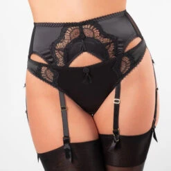 Porte-jarretelles 6 Attaches En Satin Dita Von Teese Star Lift -Vêtements Soldes porte jarretelles dita von teese star lift noir 3