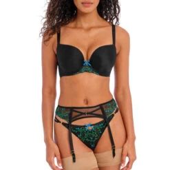 Porte-jarretelles Freya Show-Off -Vêtements Soldes porte jarretelles freya show off noir vert 3