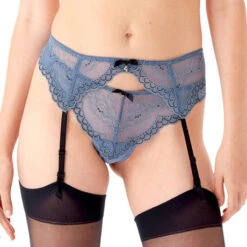 Porte-jarretelles En Dentelle Gossard Superboost Lace -Vêtements Soldes porte jarretelles gossard superboost lace bleu argent 2