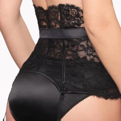 Serre-taille Porte-jarretelles En Dentelle Prelude Marlene 7 Serre-taille Porte-jarretelles En Dentelle Prelude Marlene -Vêtements Soldes porte jarretelles prelude marlene noir 2