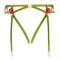 Porte-jarretelles En Soie Studio Pia Cerelia -Vêtements Soldes porte jarretelles studio pia cerelia vert 5