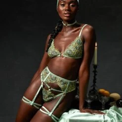 Porte-jarretelles Studio Pia Vida -Vêtements Soldes porte jarretelles studio pia vida vert d eau 5