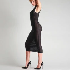 Robe Longue Maison Close Bande à Part -Vêtements Soldes robe maison close bande a part noir 4