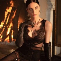 Robe Longue Maison Close Inspiration Divine 14 Robe Longue Maison Close Inspiration Divine -Vêtements Soldes robe maison close inspiration divine noir 15