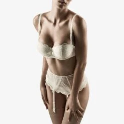 Serre-taille Porte-jarretelles Aubade Aubade à L'Amour -Vêtements Soldes serre taille aubade aubade a l amour nacre 2