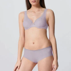 Shorty En Coton LOU Oxygène Coton -Vêtements Soldes shorty lou oxygene coton lilas 3